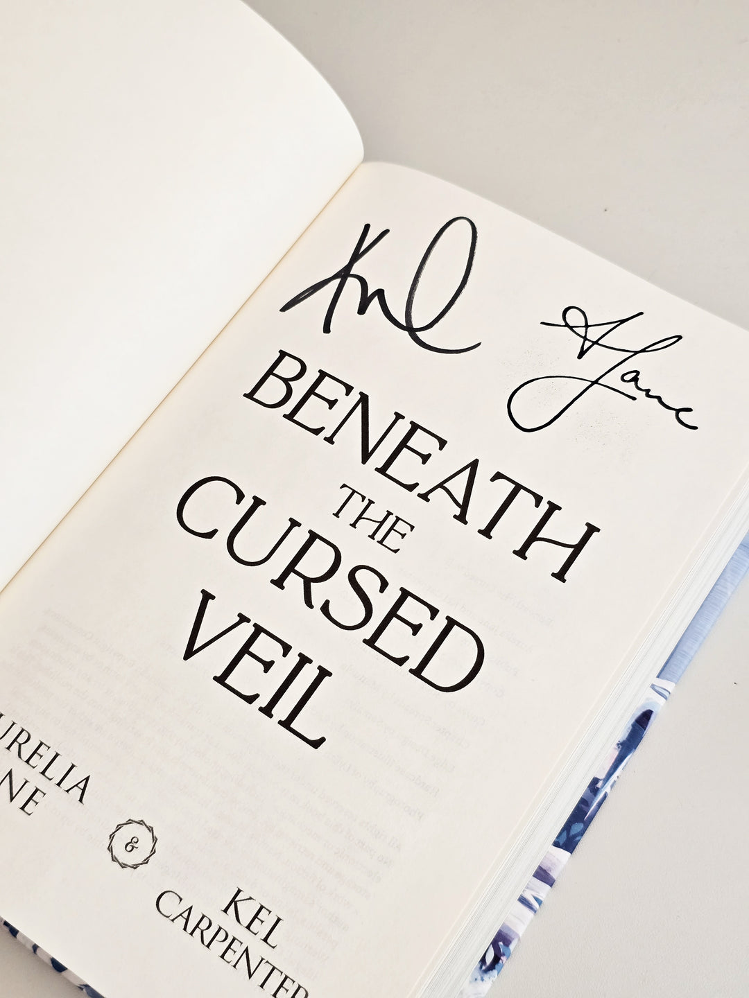Beneath the Cursed Veil Signed Hardback